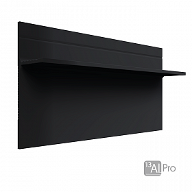 Теневой плинтус скрытого монтажа AlPro13-7208 Черный RAL 9005 2,7 м.  