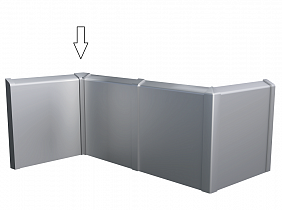 Угол внутренний алюминиевый анодированный 100 мм. к плинтусу Alpro 13 - 2642 