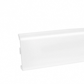 Плинтус ПВХ IDEA 80 глянцевый белый