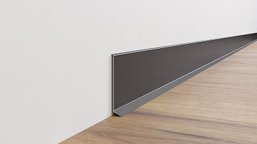 Плинтус AlPro13-2140 алюминиевый анодированный L 40 чёрный матовый 2.95 м.