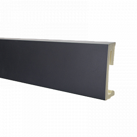 Напольный плинтус SALAG Alpha AP81U2 Czarny (Черный) 80  мм