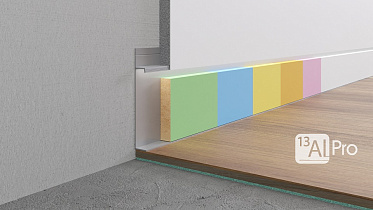 МДФ вставка для плинтуса 2700мм, (12х70 мм, грунт. под покраску)