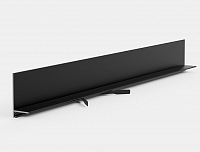 Щелевой плинтус Mini L AlPro13-601 алюминиевый Черный МУАР 2,7 м