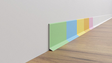 Плинтус AlPro13 - 2140 алюминиевый L 40 белый /порошковая окраска в RAL 2.95 м.