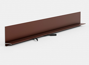 Щелевой плинтус Mini L AlPro13-601 алюминиевый Анодированный Коньяк 2,7 м