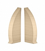 Торцы (пара) Dollken MD 63 в цвет плинтуса