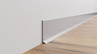 Плинтус AlPro13 - 2160 алюминиевый анодированный L 60 серебро матовое 2.95 м.