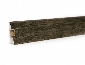 Пластиковый плинтус Korner Пекан графитовый