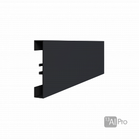 Плинтус AlPro13-4036 алюминиевый анодированный L 40 "Брусок" черный матовый 2,95 м