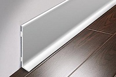 Плинтус алюминиевый цокольный Лука, высота 60