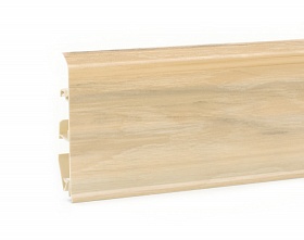 Плинтус пластиковый Korner EVO 70 Ясень Белый